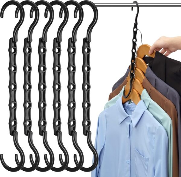 6-Pack Magic Space-Saving Closet Hangers