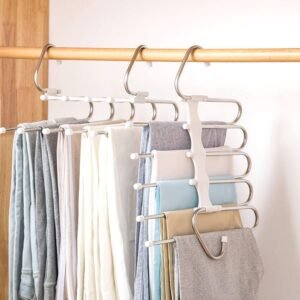2-Pack Space-Saving Pants Hangers Organizer