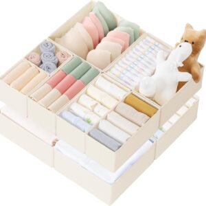 10-Pack Foldable Drawer Organizer Bins