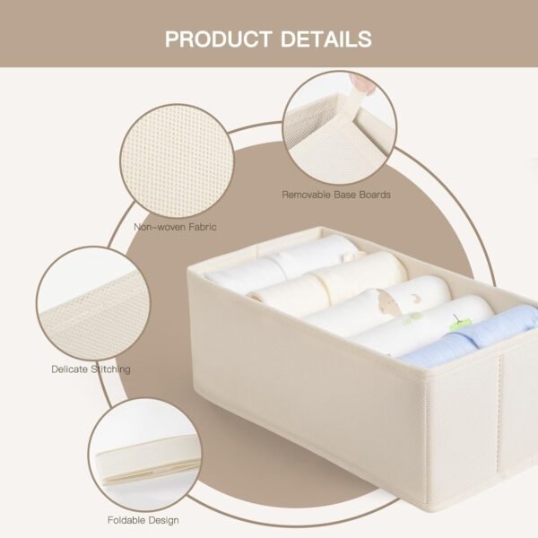 10-Pack Foldable Drawer Organizer Bins - Image 4