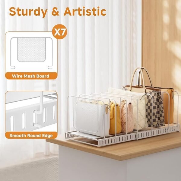 Expandable Purse Organizer with Adjustable Dividers - Image 5