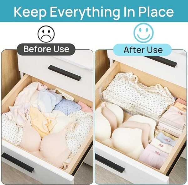 14-Pack Adjustable Clear Drawer Dividers - Image 2