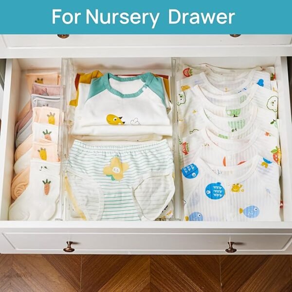 14-Pack Adjustable Clear Drawer Dividers - Image 4