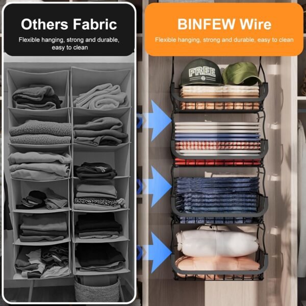 4-Tier Metal Hanging Closet Organizer - Image 5