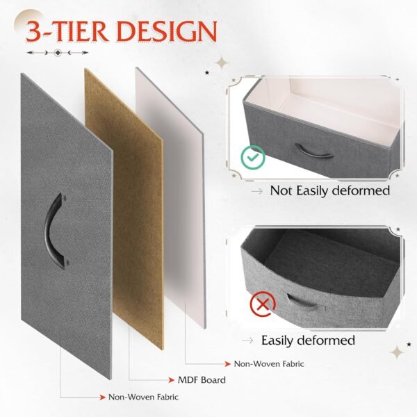 6-Drawer Fabric Dresser Storage Tower - Image 6